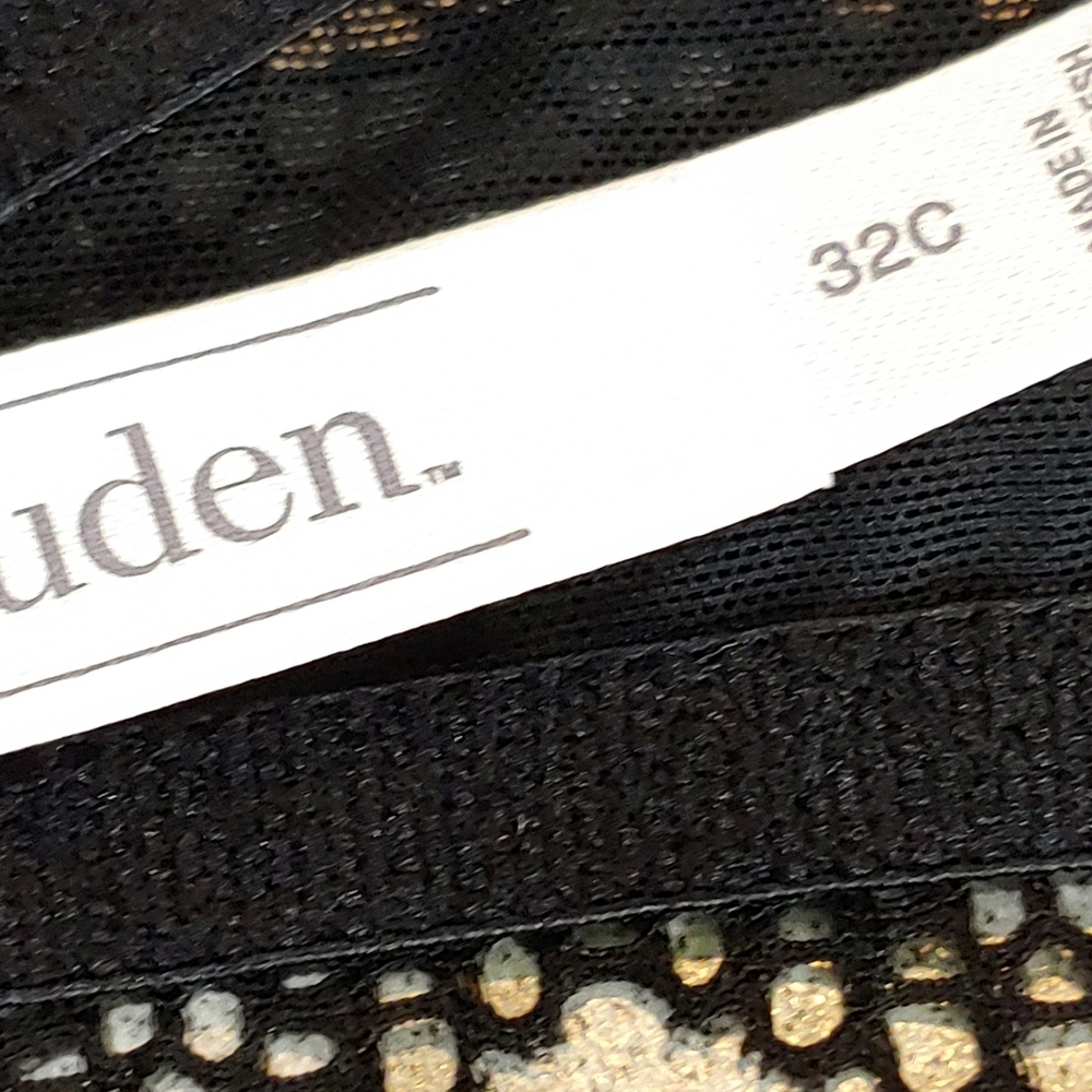 5 Auden Daydream new 32C or 32AA black gray white florapadded demi t shirt Bras - Picture 5 of 9